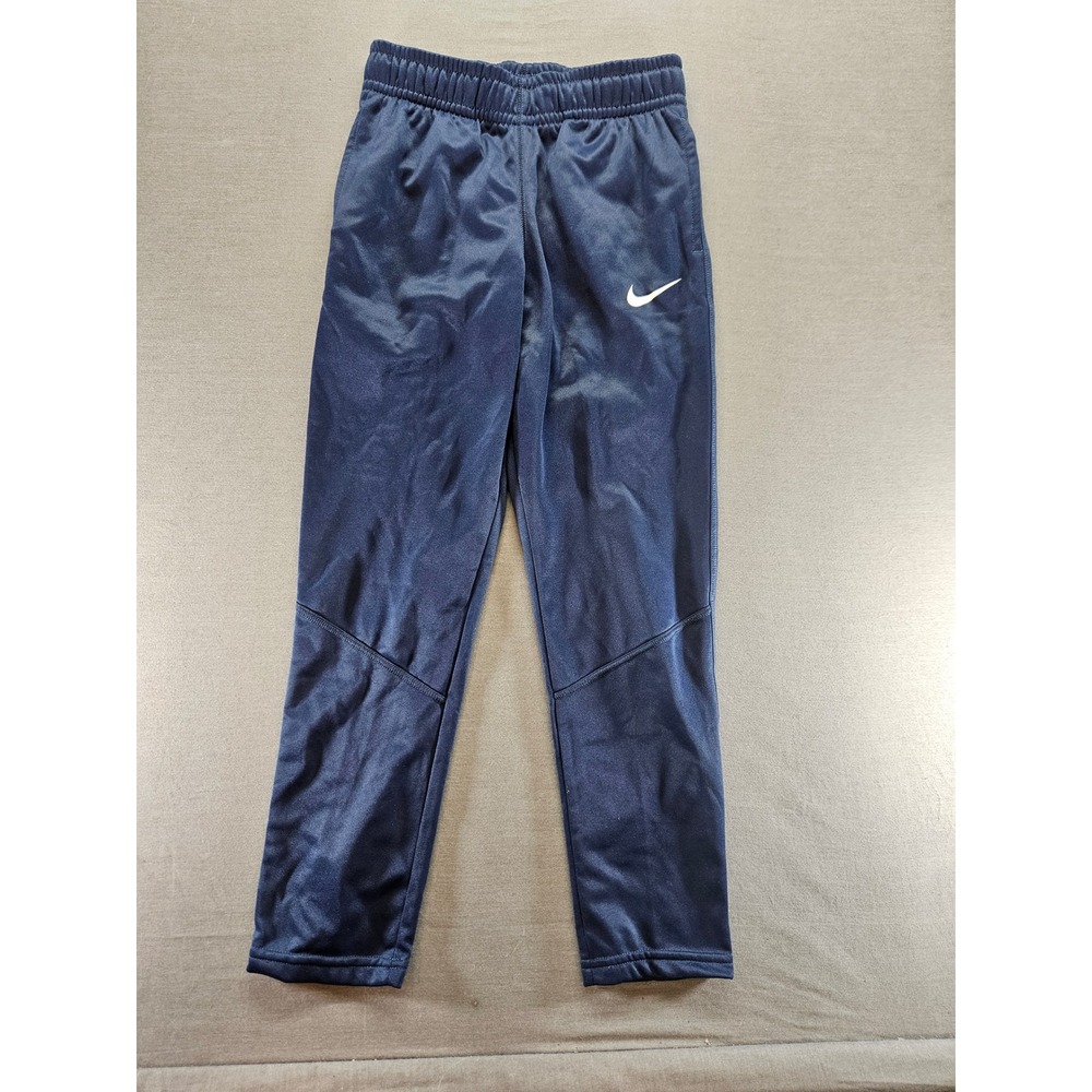 Nike Boys Therma-FIT Training Pants Navy Blue Fleece Joggers Medium NWT